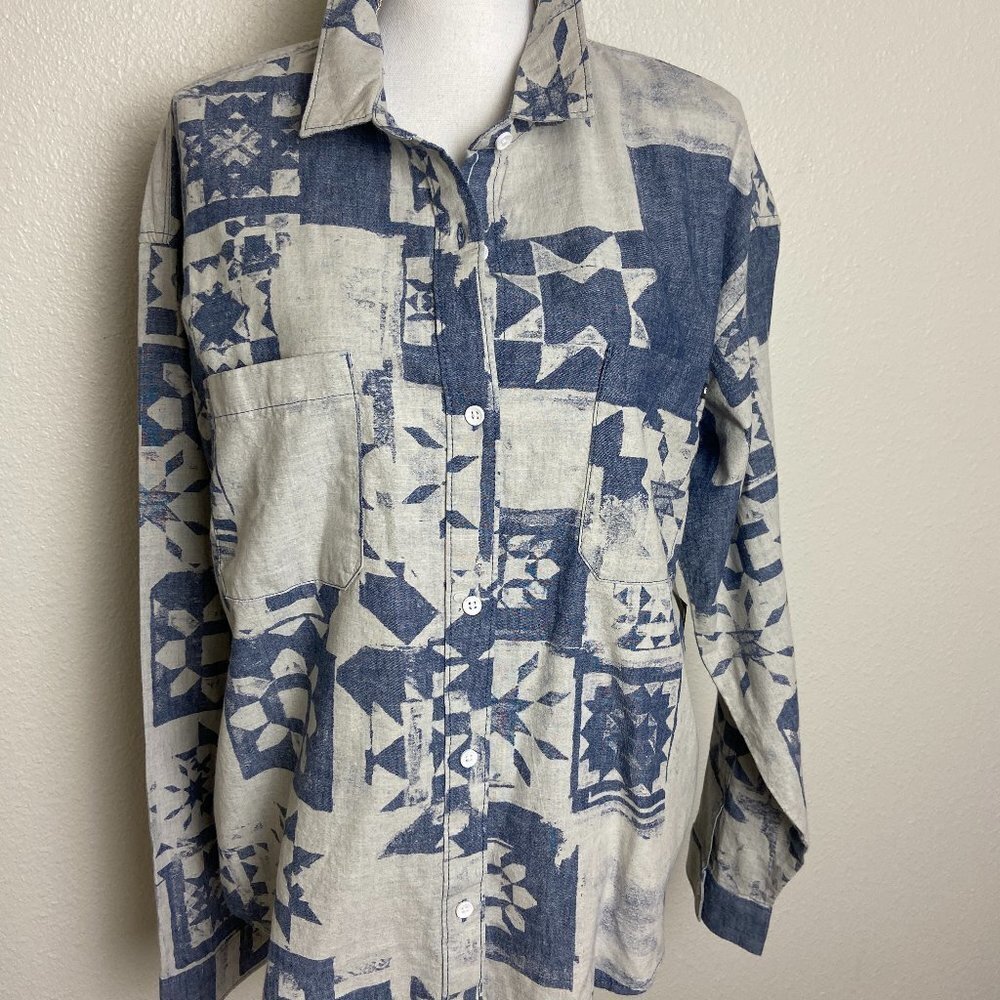 NWT Vans Denim Button Down Long Sleeve Shirt Sz XL